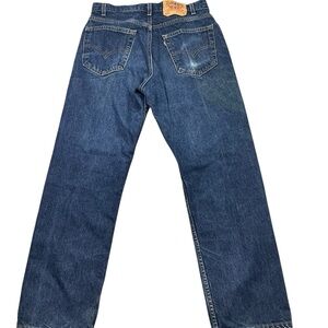 Vintage Levi’s 505 dark wash straight leg jeans USA made 32 x 30